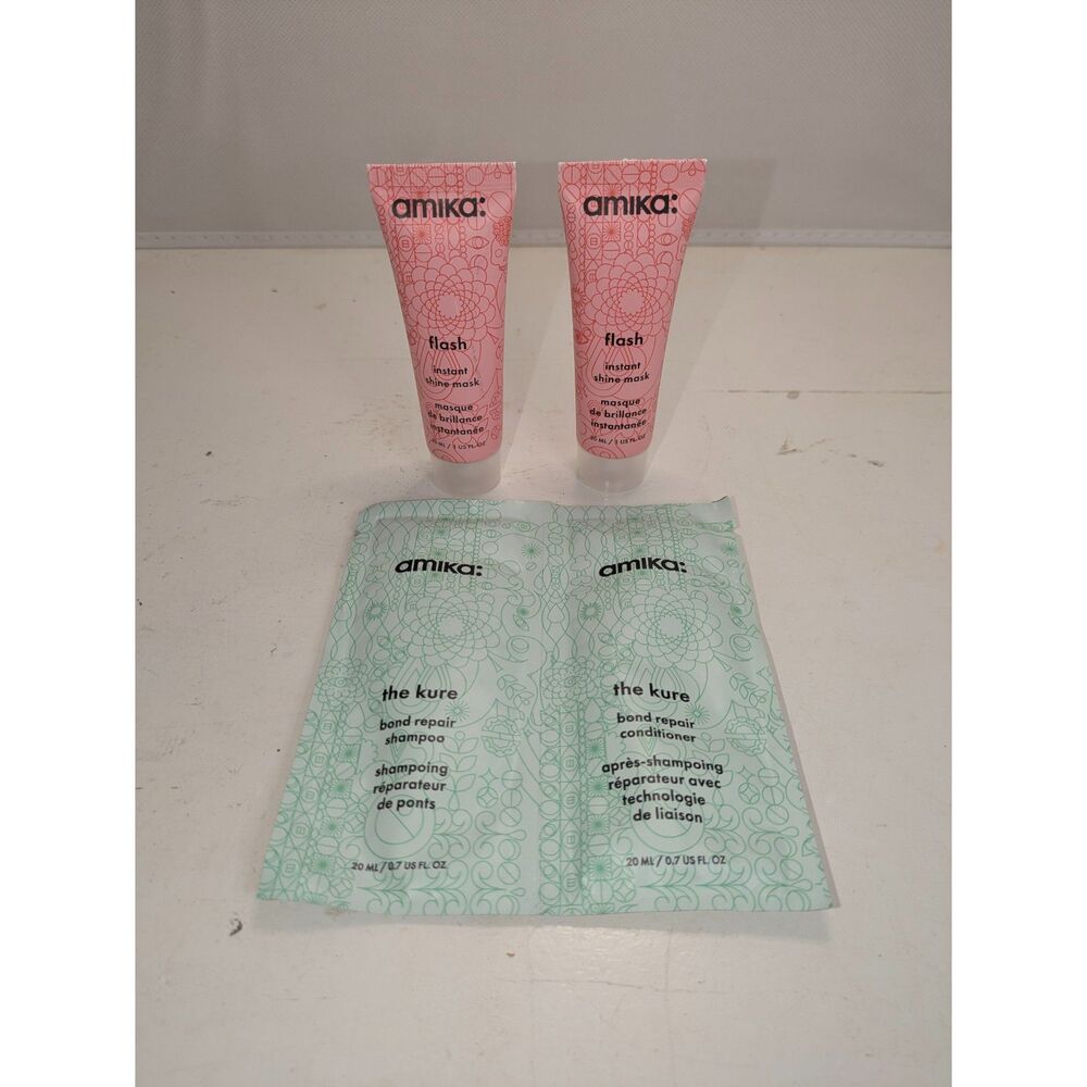 amika Flash Instant Shine Mask & The Kure Hair Care Sample Bundle